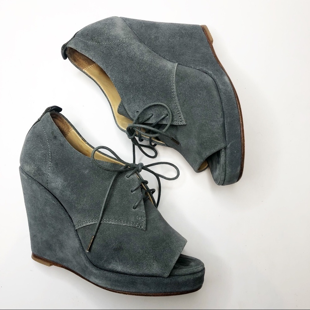 Rag & Bone | Suede Sahara Open Toe Wedges - image 1